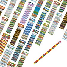 6 Pencils & Eraser Topper - Childrens School Stationery Boys Girls Party Bag