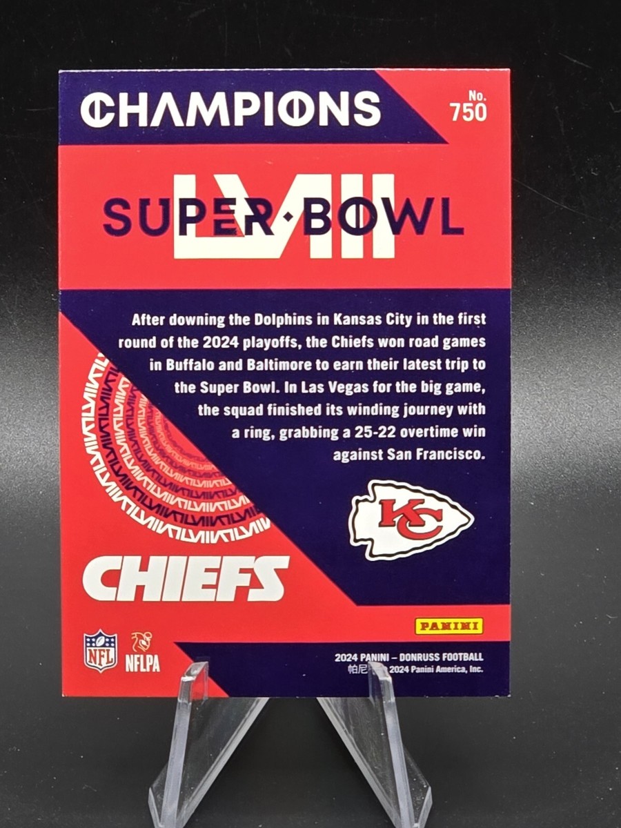 2024 DONRUSS SUPER BOWL CHAMPIONS LVIII KANSAS CITY CHIEFS #750 | eBay