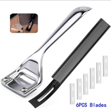 Metal Leather Craft Tool Skiver with 6PCS Skiver Blades Craft DIY Leather Making