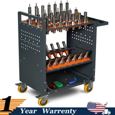 Tool Cart CNC Tool Cart CAT40 Tool Trolley BT40 CNC Tool Holder 35 Capacity Gray