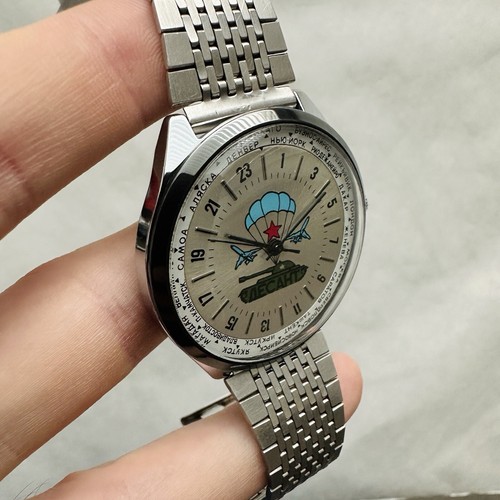 RARE Raketa POLAR 24h 2623.H Antarctic Cities VDV USSR Watch Wrist Soviet Vintage - Bild 2 von 20