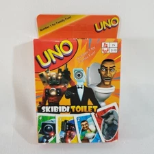 Uno Skibidi Toilet Card Board Game - Custom Fan Made Gift - Brand New