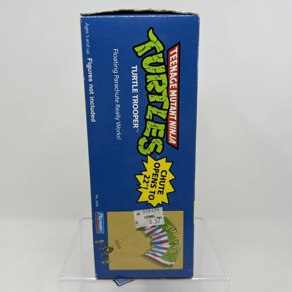 Tortuga Trooper Paracaídas TMNT Teenage Mutant Ninja Turtle 1988 Compañeros de Juego Sellado Foto 2 de 4