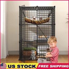 Multifunctional Cat Cage Indoor Outdoor Large Pet Home W/ Hammock  Accessories