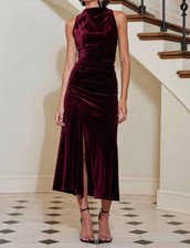 Bishop + Young Elle Velvet Halter Dress Size S