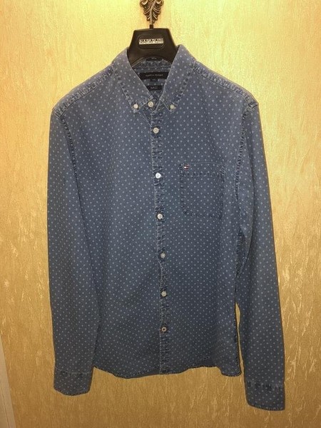 Men Tommy Hilfiger Shirt Navy 40 /L / 48