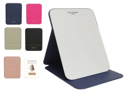 Alice Wheeler London Vegan Leather Boxed Folding Travel Vanity Mirror