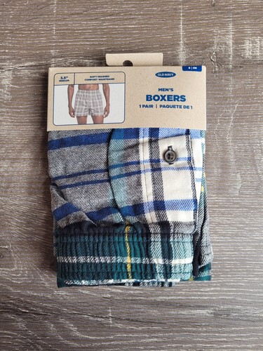 New OLD NAVY S 3.5" Flannel Boxer Short Men