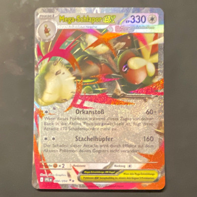Pokémon TCG Mega-Schlapor EX 084/094 KP330 Holo EX Deutsch Standard Karte