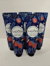 Sadoer Moisturizing Hand Cream Lot of 5 - Strawberry & Plants - 30g each