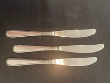3 BEADED ELEGANCE Rogers Stainless Korea Dinner Knives 8 5/8” FREE SHIP