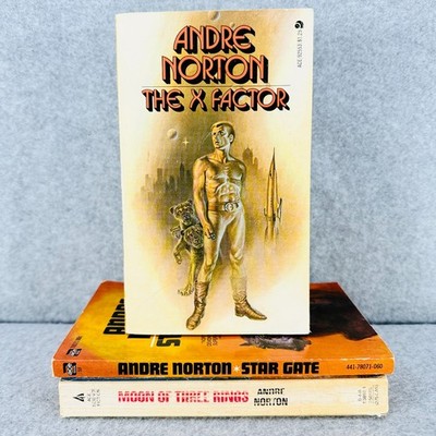 Andre Norton Paperback Lot of 3 START GATE THE X FACTOR Vintage Novels Scifi
