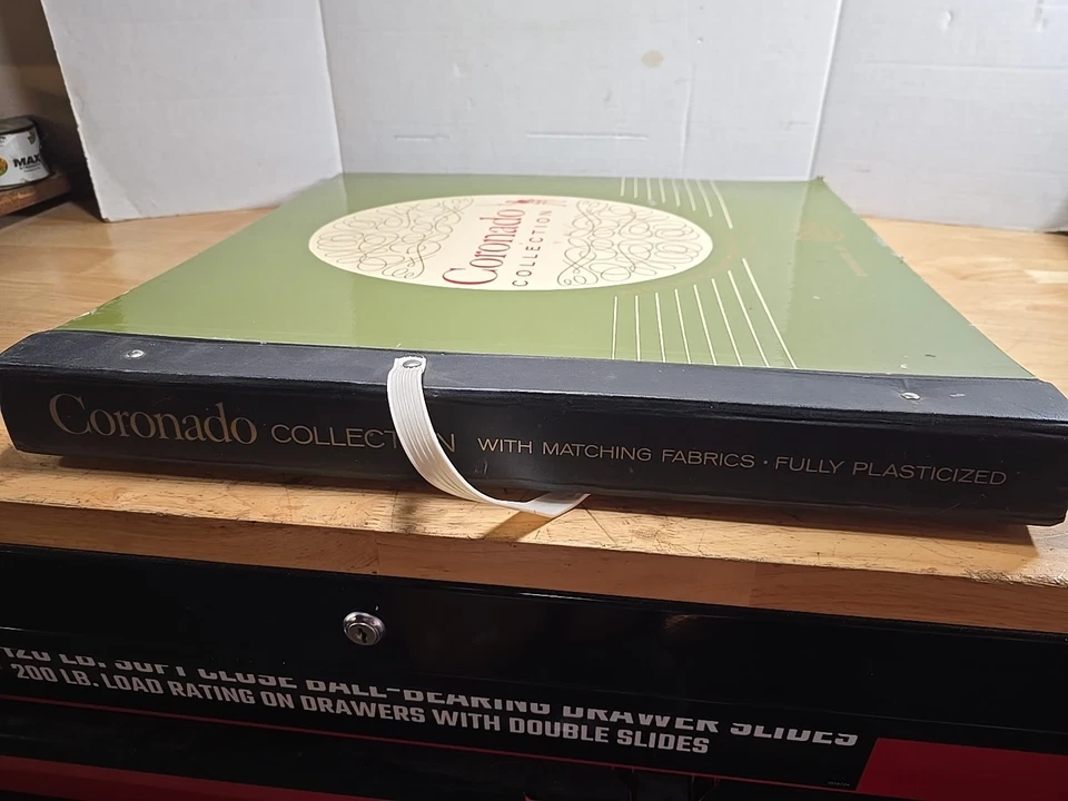 Large Vintage Salesman Fabric Wallpaper Sample Book with Samples - Image 3 of 4