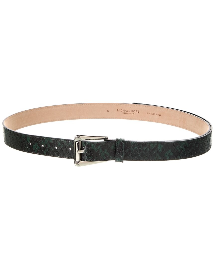 Женский ремень из кожи с тиснением в виде трапециевидной змеи из коллекции Michael Kors Collection 15290₽