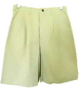 Lee Casuals Wrinkle Free Pleated Shorts-10M, beige  100% breathable cotton!