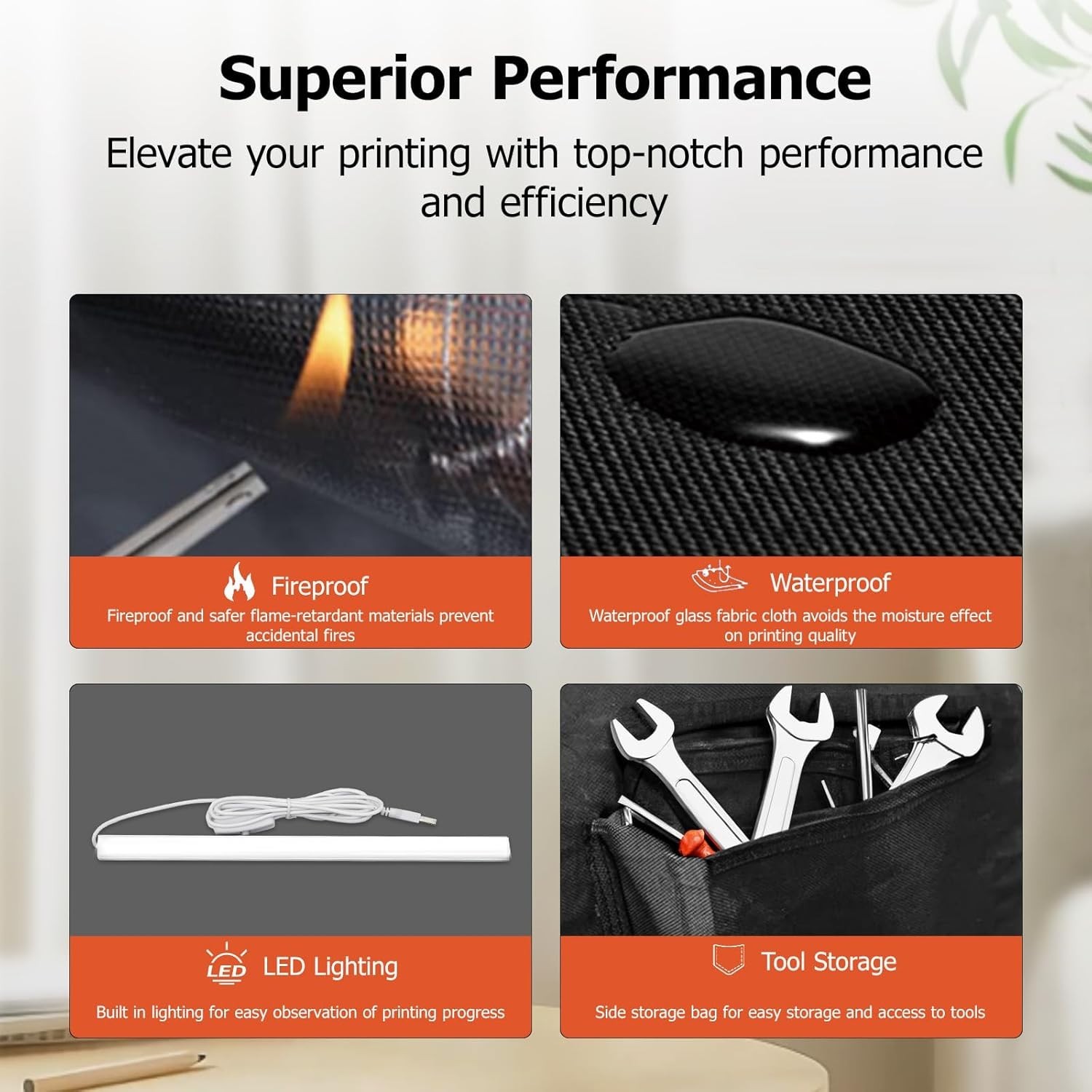 Constant Temperature 3D Printer Enclosure with LED - Compatible with Creality