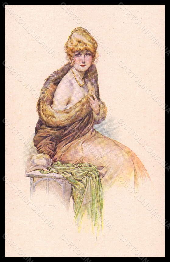 Cartolina Artista Firmata Illustratori M. Milliere Risque Lady serie 34-1 VK5556