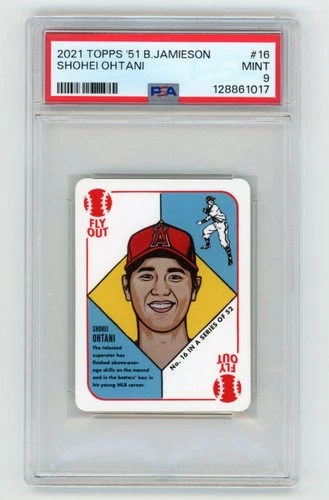 PSA 9 Shohei Ohtani 2021 Topps 1951 Blake Jamieson #16 Red Back MINT Angels MVP