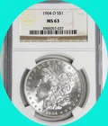 1904 -O Morgan Silver Dollar $1 NGC MS63 Uncirculated 90% AG