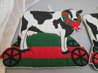 Vintage Neiman Marcus Hot Pad, Pot Holder Christmas Cow, Holstein set of 2 — photo 5
