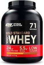BBD 06/25 Optimum Nutrition Gold 100% Whey Chocolate Peanut Butter 2.27kg 22.02 per kilo