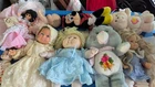 Vintage Dolls Assorted 10pc Lot - Care Bear, Cabbage Patch Etc. AS-IS