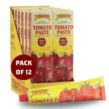 Cento Tomato Paste Double Concentrated 4.56 Ounce Pack of 12 Authentic Italia...