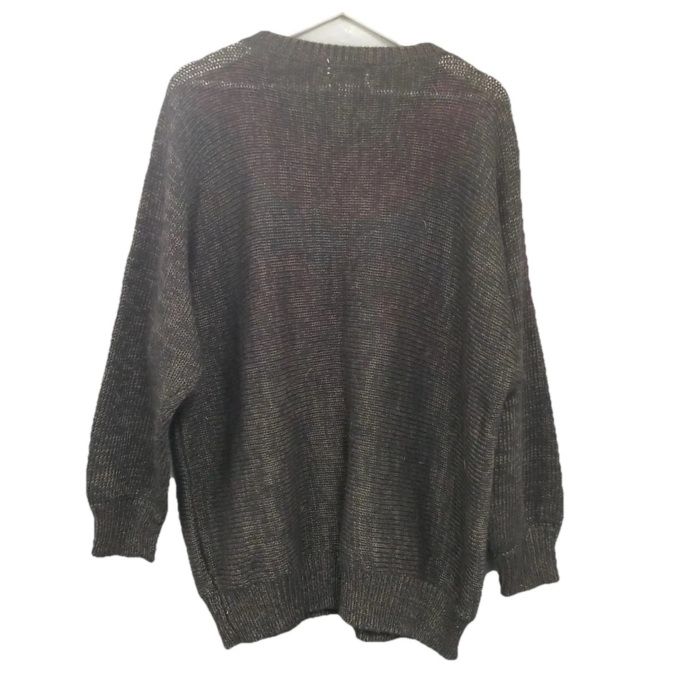 Distinctly Different 复古多色串珠闪亮针织毛衣 尺寸 44 1980 年代 80 年代 — 第 4/4 张图片