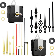 2PCS Quartz Clock Mechanism Replacement Kit, 5 Pairs Clock Hands 16/23Mm Shaf
