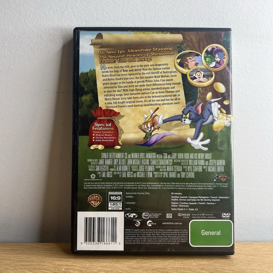Tom and Jerry: Robin Hood and His Merry Mouse DVD Region 4 - Image 2 of 4
