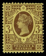 GB QV SG203 SPEC K32(2), 3d deep purple/yellow, M MINT. Cat £30.