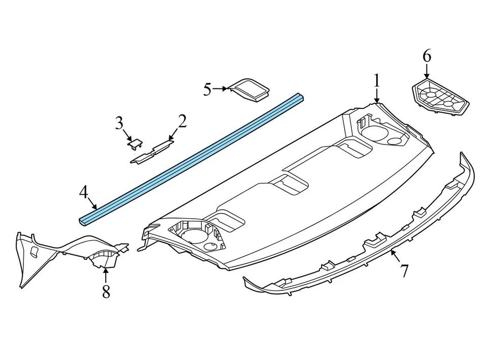 BMW M235I XDRIVE 2020-2023 gran cupé 2,0 L - cubierta trasera / sello de estante 7910675 Foto 3 de 4