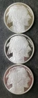 Lot of Three SilverTowne 1oz Silver Buffalo Rounds