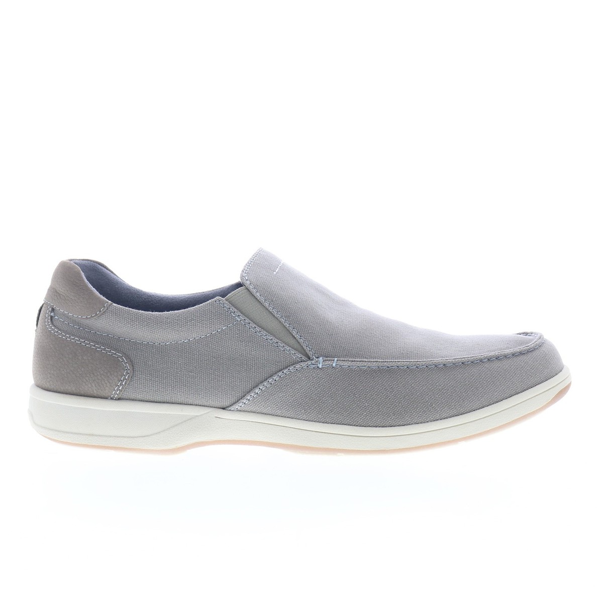 Florsheim Lakeside Canvas Slip On Mens Gray Wide Loafers  display picture 1