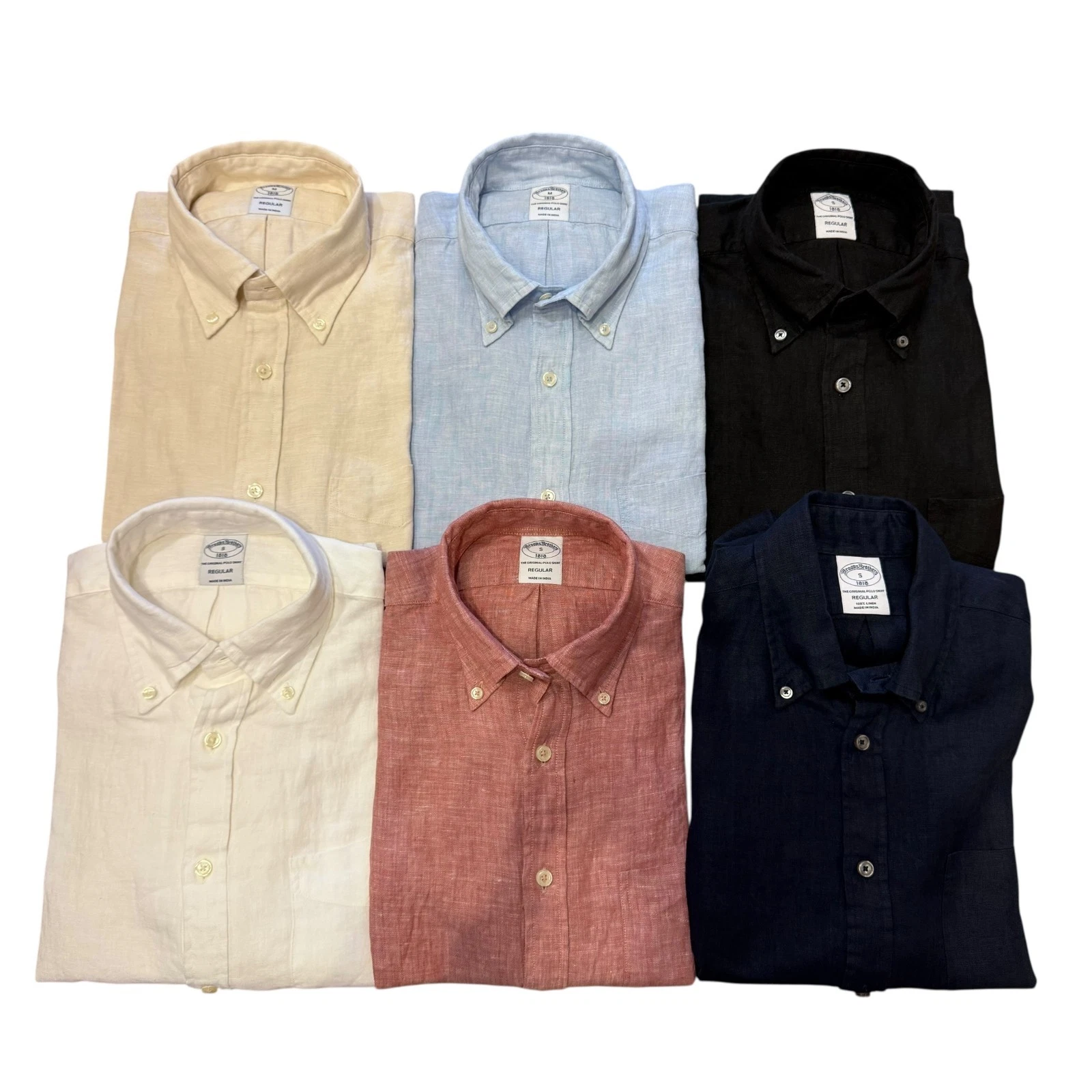 Brooks Brothers Men's Regular Fit Solid 100% Linen Button Down Long Sleeve Shirt
Opens in a new wind