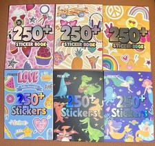 New 1500 Stickers 6 Book Lot Boys Girls Kids Peace Love Cars Craft Gift