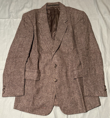 Calvin Klein Blazer Sports Jacket Suit  Wool Blazer made in France herringbone