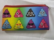 pencil/makeup case with poop emoji 4'x8'