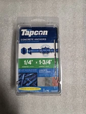 Tapcon1/4 in. x 1-3/4 in. Hex-Washer-Head Concrete Anchors (75-Piece) A4