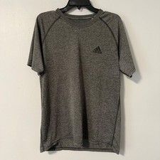Adidas Ultimate Tee Mens Large Charcoal Heather Gray Short Sleeve Training Shirt
