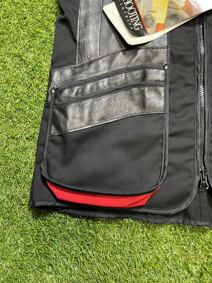 Browning REACTAR Caza Tiro Negro Cremallera Completa Chaleco Cuero Foto 3 de 4