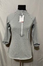NWT Women  s Nike DriFit UPF 40 Gray Running Quarter Zip Golf Jogging Sz M