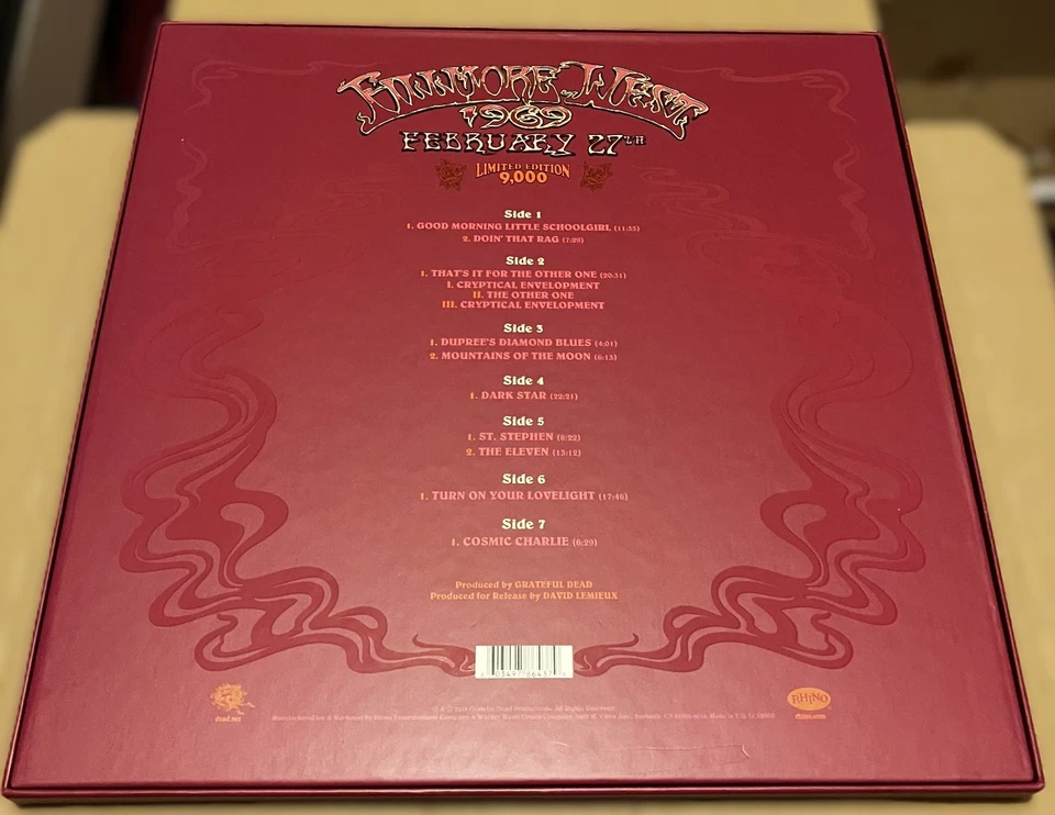 RSD 2018: GRATEFUL DEAD Fillmore West, San Francisco (Live) (4-LP Box-Set 180g) - Bild 4 von 4