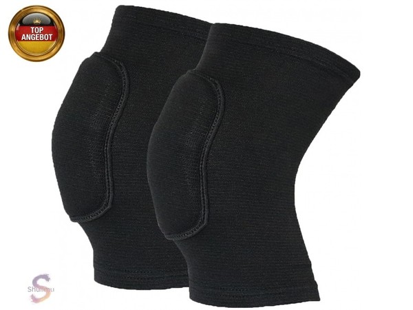 Knieschoner,1 Paar Schwarz Knieschoner Mit Dickem, Tanz Knieschoner Weich-image