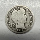 1912 Barber Liberty Head Dime 90% silver Actual coin Worth To Fill A Spot
