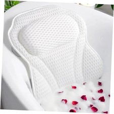 Bath Pillow Luxury Bathtub Pillow, 4D Bath Tub Pillows for Head, Neck and White