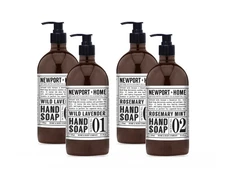 Newport Home Hand Soap, Wild Lavender and Rosemary Mint, 21.5 fl oz, Set of 4...