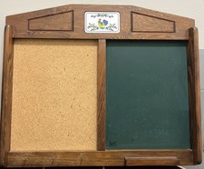 Vintage Jay Imports Wall Cork Board Chalkboard Key Hold Shelf Rooster