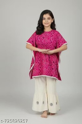 Stylish modern Girls kaftan & palazzo set for Festival and daily wear