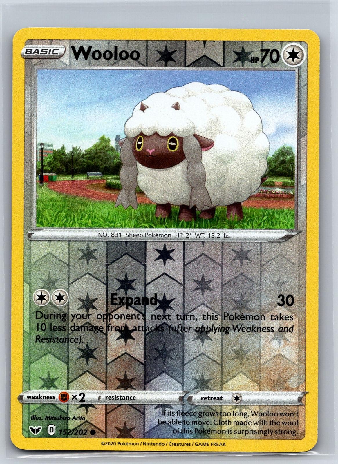 Wooloo 152/202 Common Sword & Shield Pokemon Reverse Holo NM/M 623d-8
